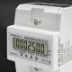 Qoltec trīsfāzu elektroniskais skaitītājs | DIN dzelzceļa enerģijas patēriņa mērītājs | 400V | 100A | LCD | 4P