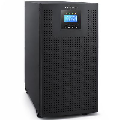 Qoltec trīsfāžu UPS | 20kVA | 20kW | LCD | EPO | USB | Jaudas koeficients 1.0