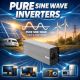 Qoltec Pure Sine Wave invertors | 24V līdz 230V | 5000/10000W | USB | Saderīgs ar LiFePO4 GEL AGM