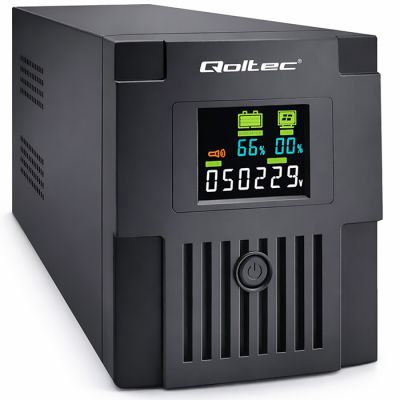 Qoltec Uninterruptible Power Supply UPS Line Interactive | Monolith | 1500VA | 900W | LCD | USB | RJ45