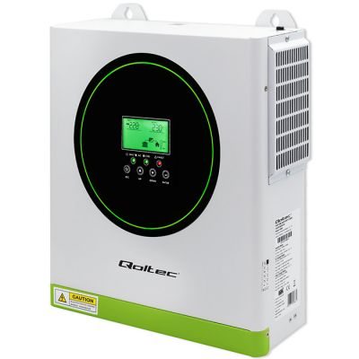 Qoltec Hybrid Solar Inverter Off-Grid 1500W | 100A | 12V| MPPT | LiFePO4 AGM GEL | Sinus | Wi-Fi optional| Power factor 1.0