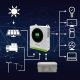 Qoltec Hybrid Solar Inverter Off-Grid 3500W | 100A | 24V| MPPT | AGM GEL LiFePO4 | Sinus | Wi-Fi optional | Power factor 1.0