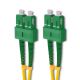 Qoltec Patchcord fiber optic SC/APC - SC/APC | Singlemode | 9/125 | G652D | Duplex | 0.5m