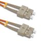 Qoltec Patchcord оптоволоконный кабель SC/UPC - SC/UPC | Мультимод | 50/125 | OM2 | Дуплекс | 5м