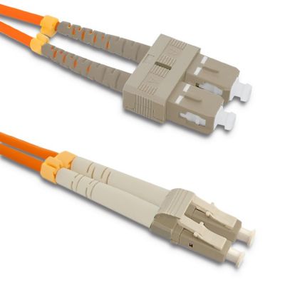 Qoltec Patchcord optiskā šķiedra SC/UPC - LC/UPC | Multimode | 50/125 | OM2 | Duplekss | 2m