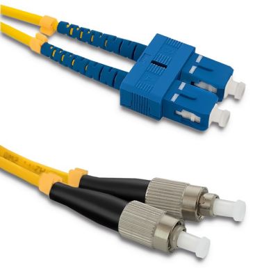Qoltec Patchcord волоконно-оптический SC/UPC - FC/UPC | Однорежимный | 9/125 | G652D | Дуплекс | 1м