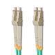 Qoltec optiskās šķiedras savienojums LC/UPC - LC/UPC | Multimode | 50/125 | OM3 | Duplekss | 1m