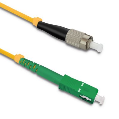 Qoltec Patchcord optiskā šķiedra FC/UPC - SC/APC | Vienrežīms | 9/125 | G652D | Simplex | 50m