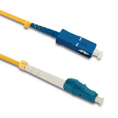 Qoltec Patchcord optiskās šķiedras LC/UPC - SC/UPC | Vienrežīms | 9/125 | G652D | Simplex | 0,5m