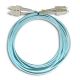 Qoltec Patchcord оптоволоконный кабель SC/UPC - SC/UPC | Мультимод | 50/125 | OM4 | Дуплекс | 5м