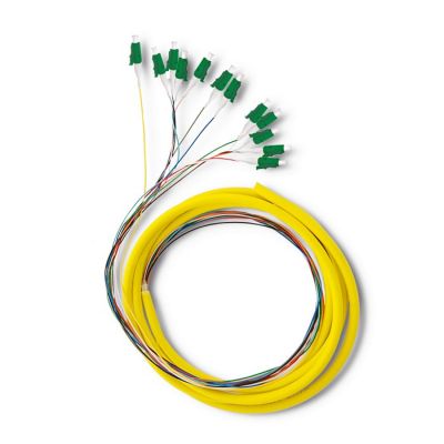 Qoltec 12 x Pigtail оптоволоконный LC/APC | Одномодовый | G652D | 2м