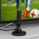 Qoltec Indoor DVB-T2 TV antenna with signal amplifier and magnetic base | 4K | 28dBi | 5m