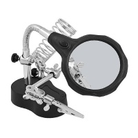 PCB holder for soldering with Magnifying Lens ZD126 with LED ― DELTAMOBILE