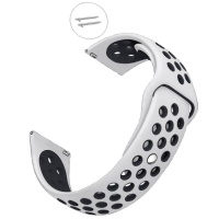 Universal smartwatch silicon strap (20mm) white ― DELTAMOBILE