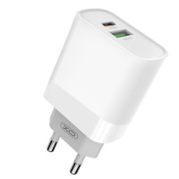 Strāvas adapters XO L64 220V-USB (USB-C PD3 + USB QC3.0, 20W) ― DELTAMOBILE