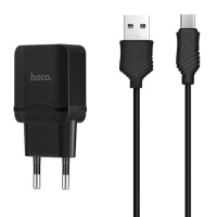 Charger HOCO C22 220V-USB (2.4A, 12W)+micro USB cable  ― DELTAMOBILE
