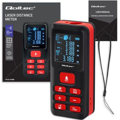 Lāzera tālmērs Qoltec (LCD, 50m) ― DELTAMOBILE