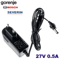 Grundig, Gorenje, Severin, Rowenta (27V 0.5A) - 5.5x2.1mm charger  ― DELTAMOBILE