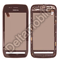 Touch panel and glass NOKIA 603 (black with frame) ― DELTAMOBILE